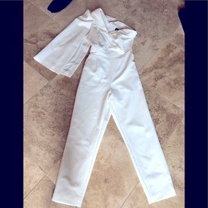 Lavish Alice one shoulder Cape Suit